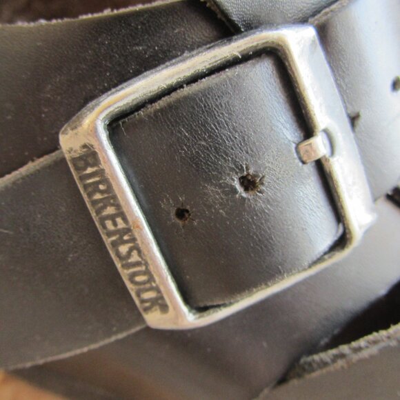 Birkenstock London Black Oiled Leather Closed Toe Clogs Size 38 L7-7.5 M5 - Picture 9 of 9